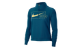 Icon Clash Midlayer Insulated Half Zip Top WMNS"Valerian Blue/ Metallic Gold" CZ1624 460