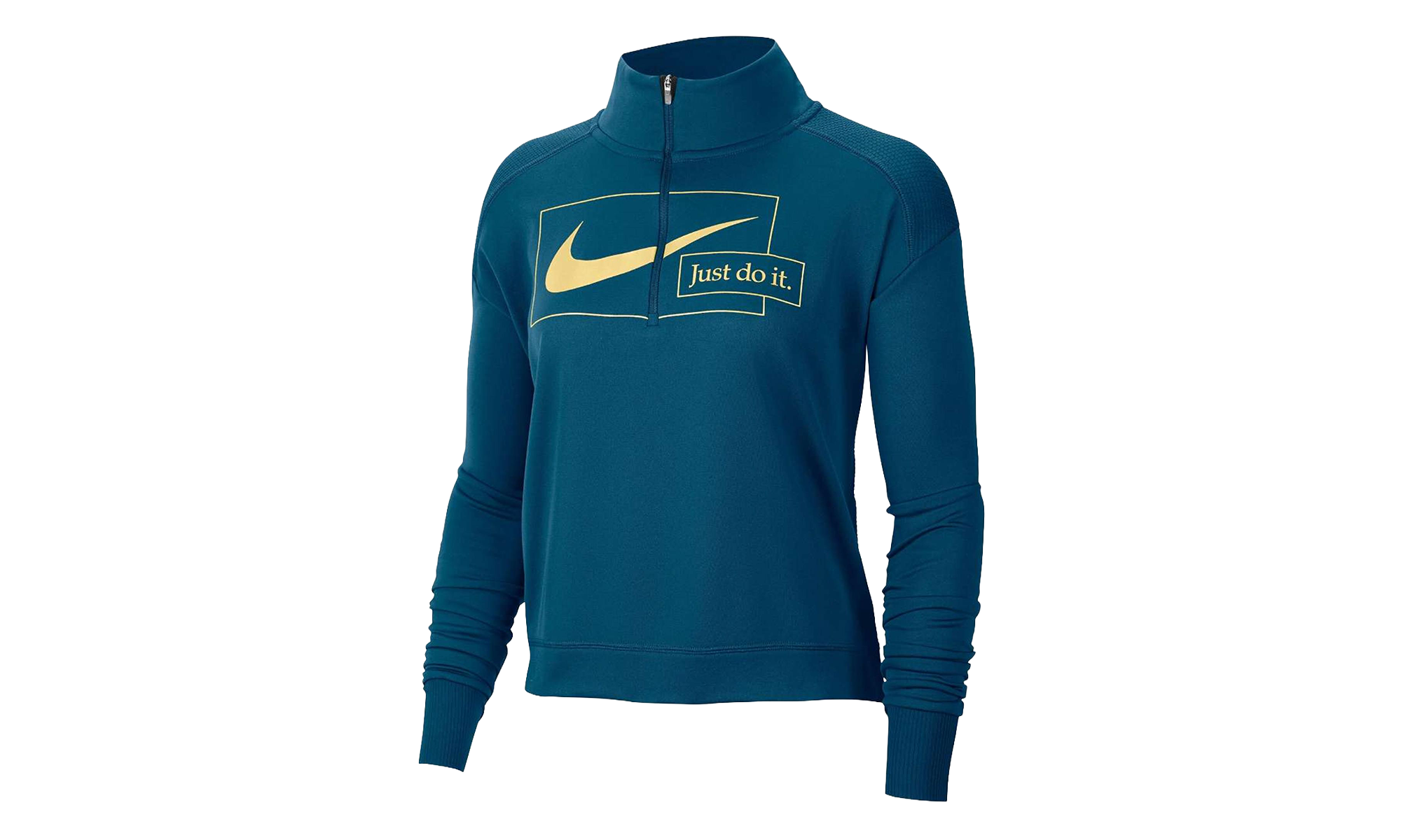 Icon Clash Midlayer Insulated Half Zip Top WMNS"Valerian Blue/ Metallic Gold" CZ1624 460