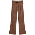 Women's  Knit Cardigan Pants - Brown