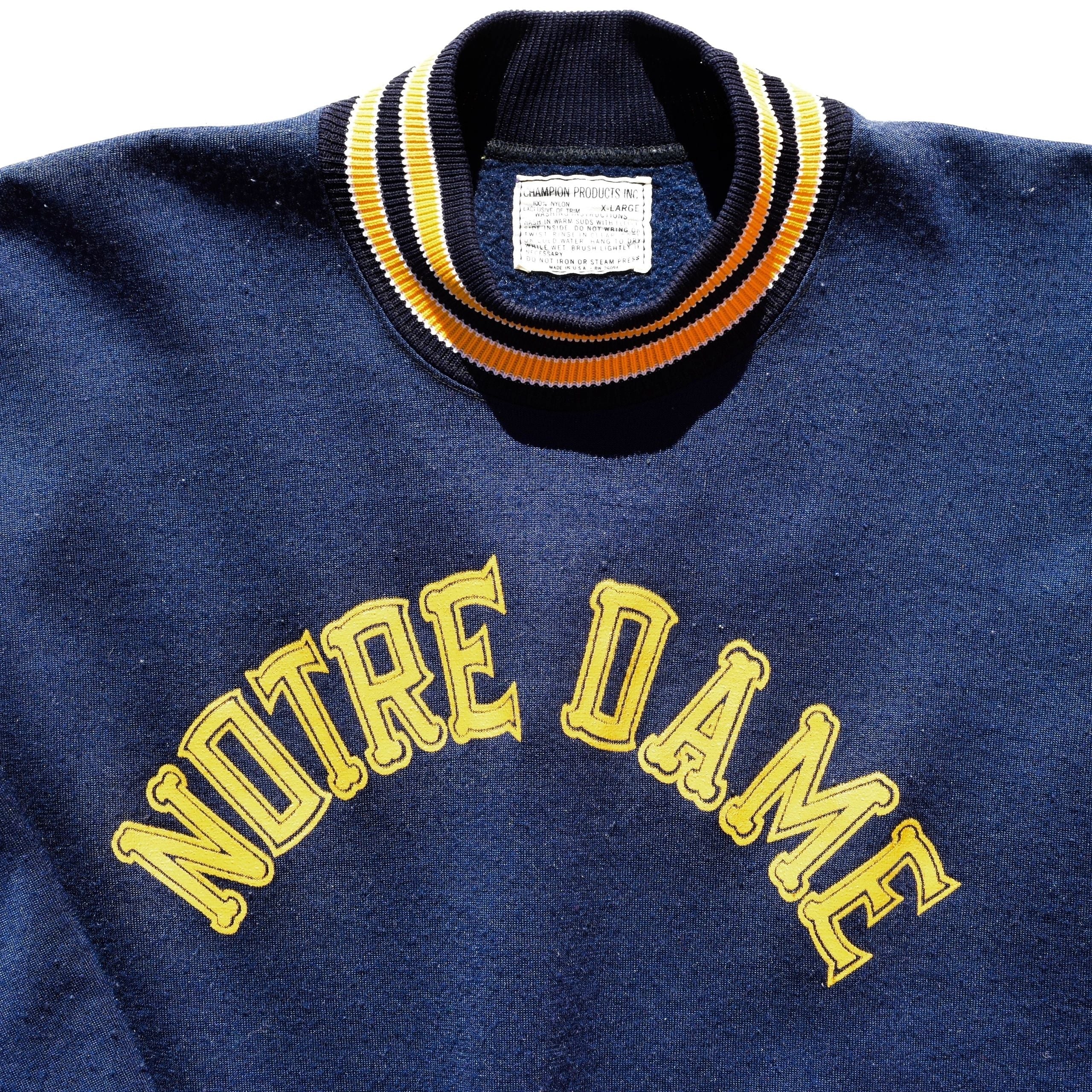 Champion Notre Dame Ara Parseghian late 1960's Nylon Sweatshirt XL