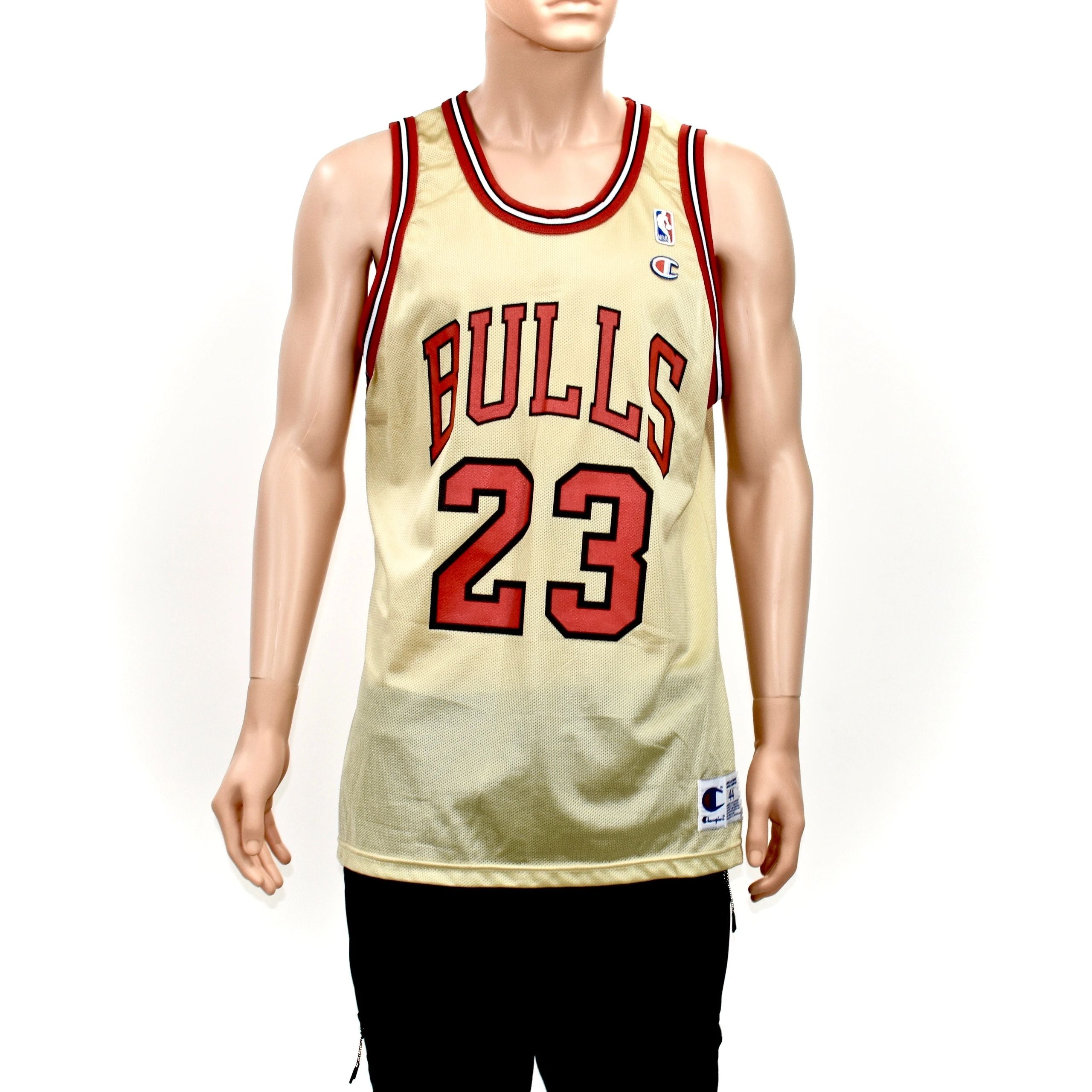 Chicago Bulls Michael Jordan 50th Gold Champion Jersey NEW