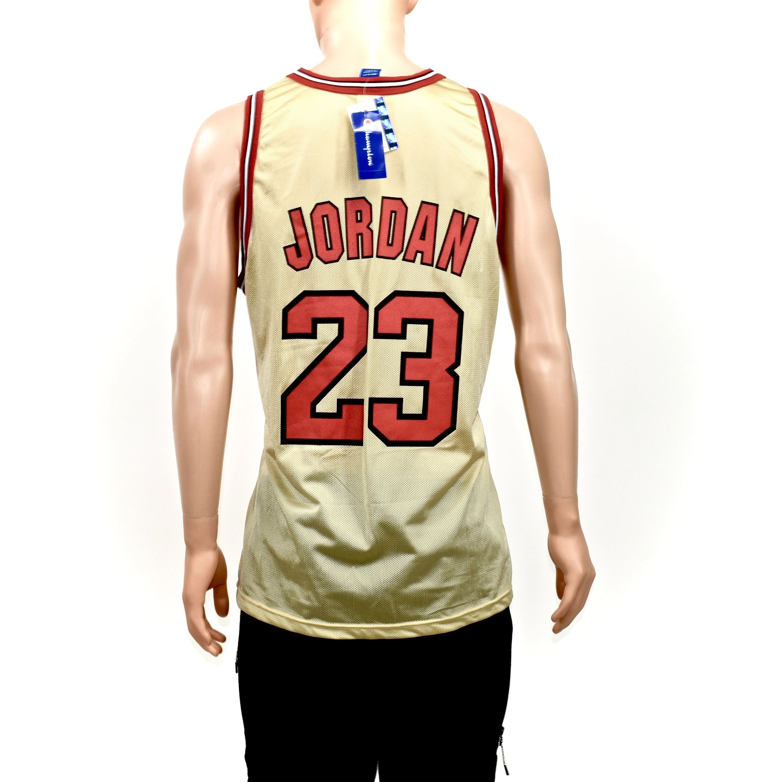 Chicago Bulls Michael Jordan 50th Gold Champion Jersey NEW