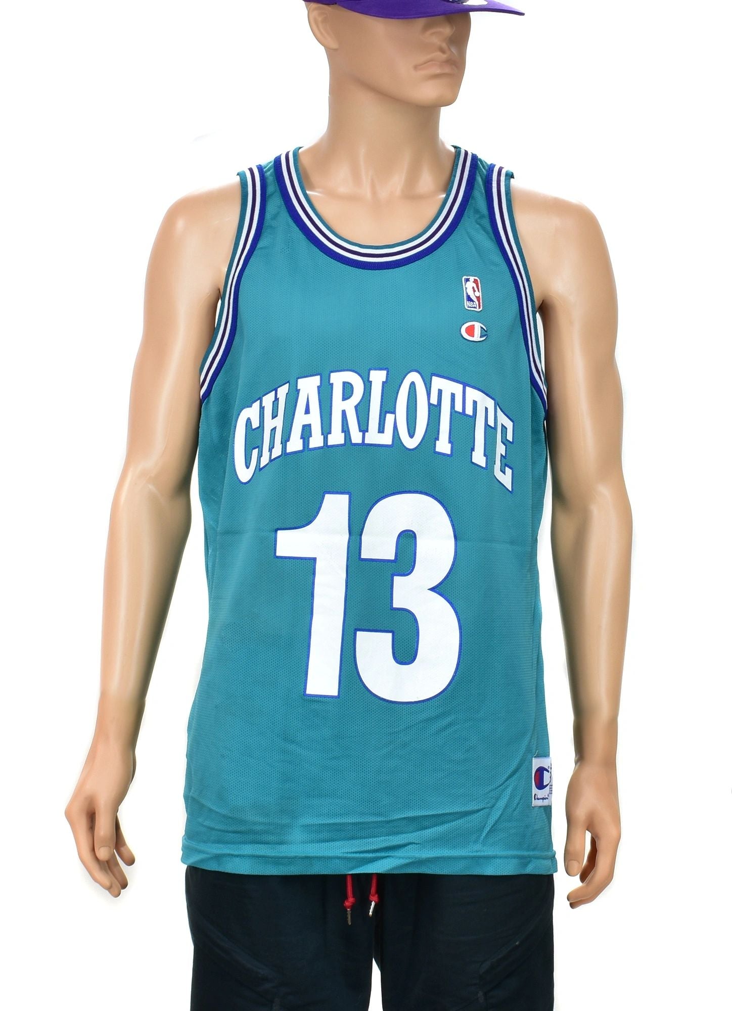 Charlotte Hornets Kendal Gill Champion Jersey Size 48