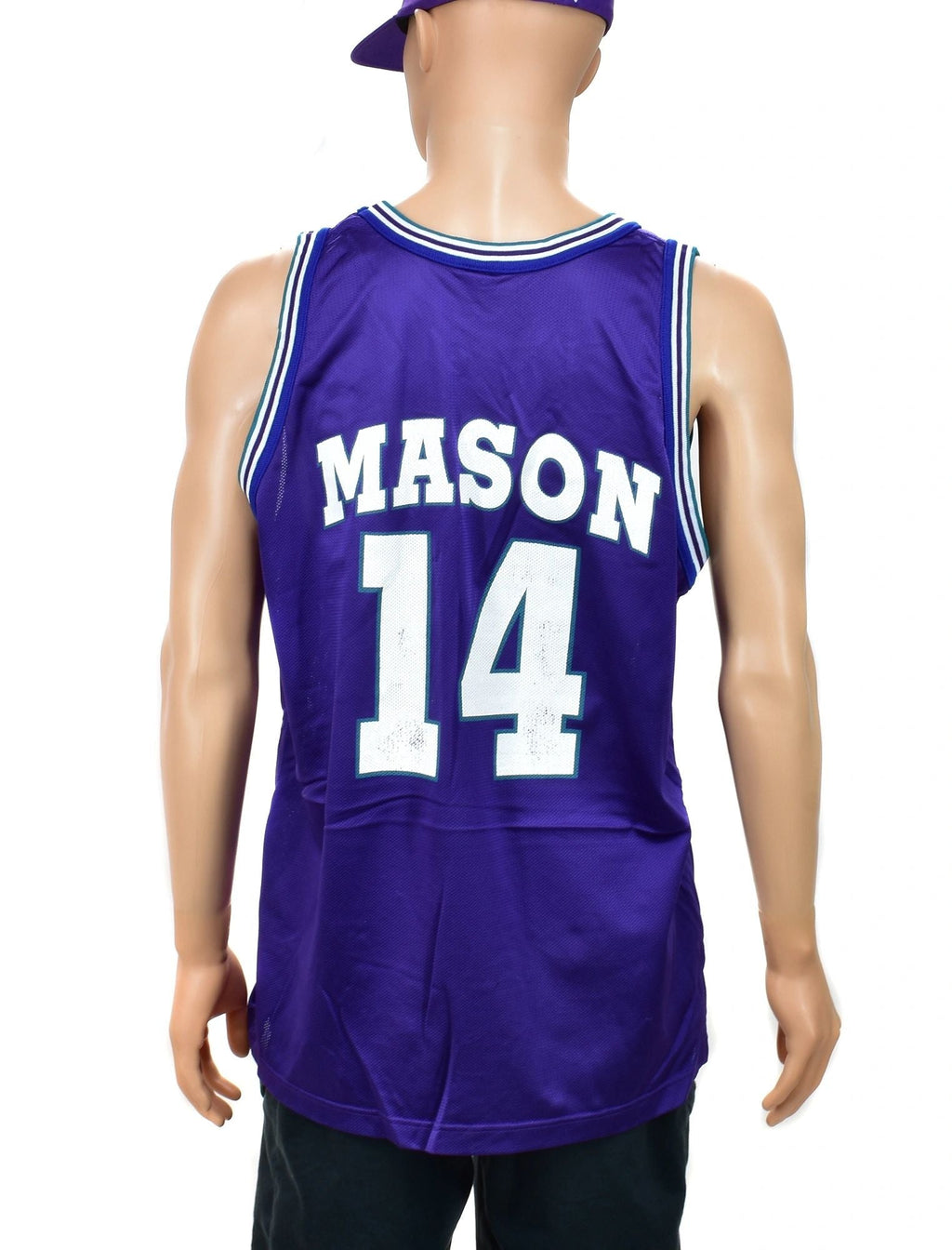 Charlotte Hornets Anthony Mason Champion Jersey Size 48