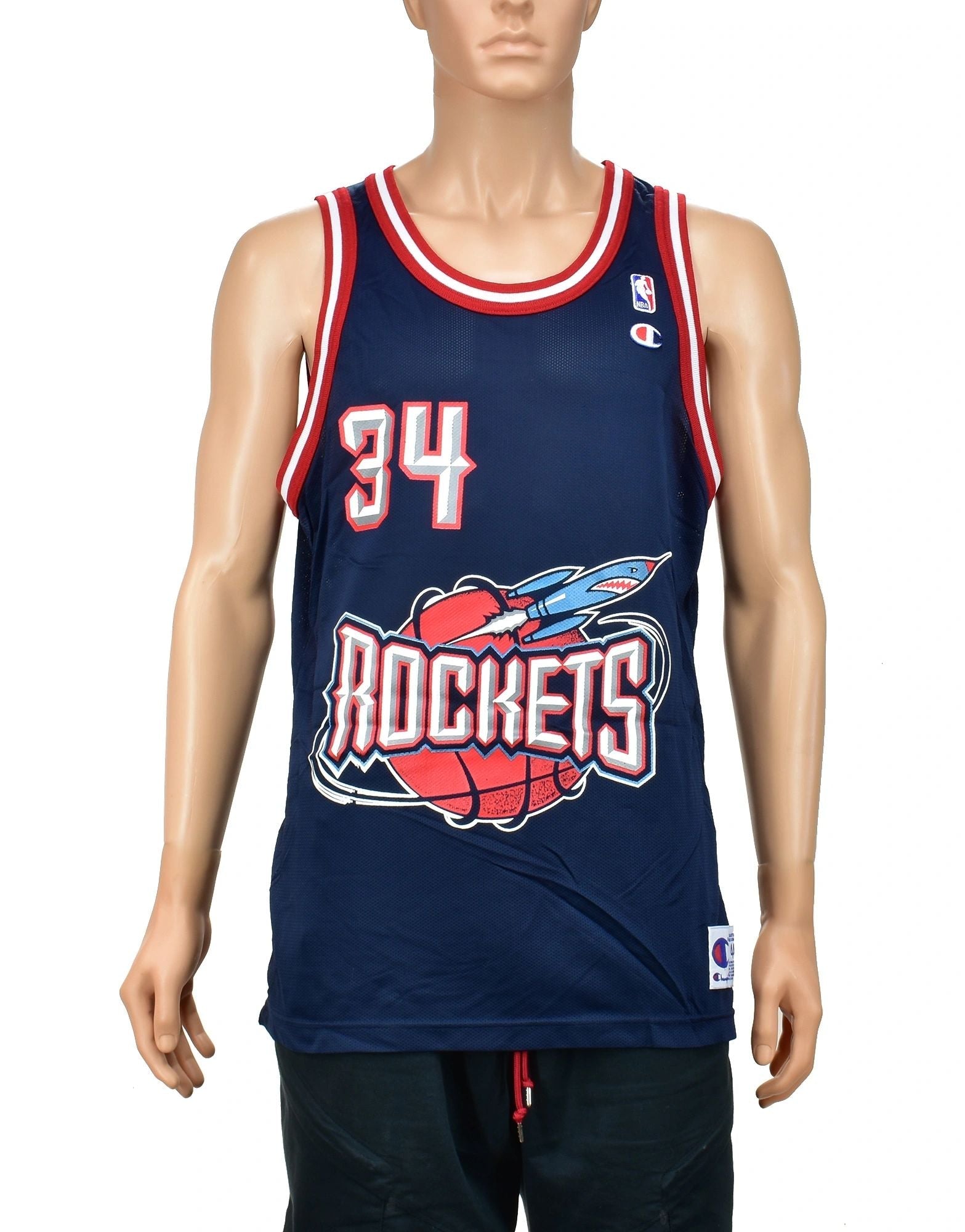 Houston Rockets Hakeem Olajuwon Champion Jersey Size 44