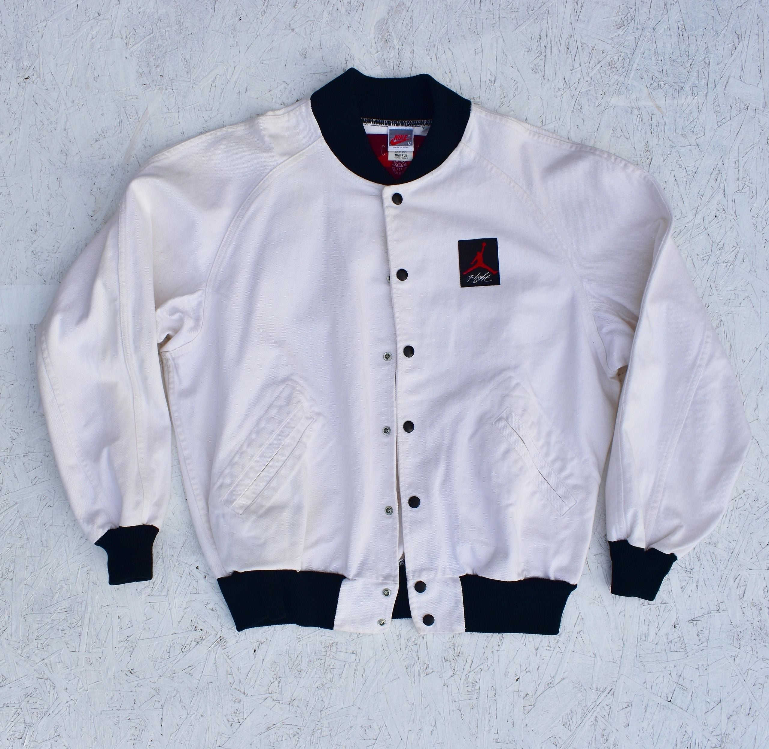 1/1 Nike Air Jordan 4 IV 1989 White Denim Sample Flight Jacket