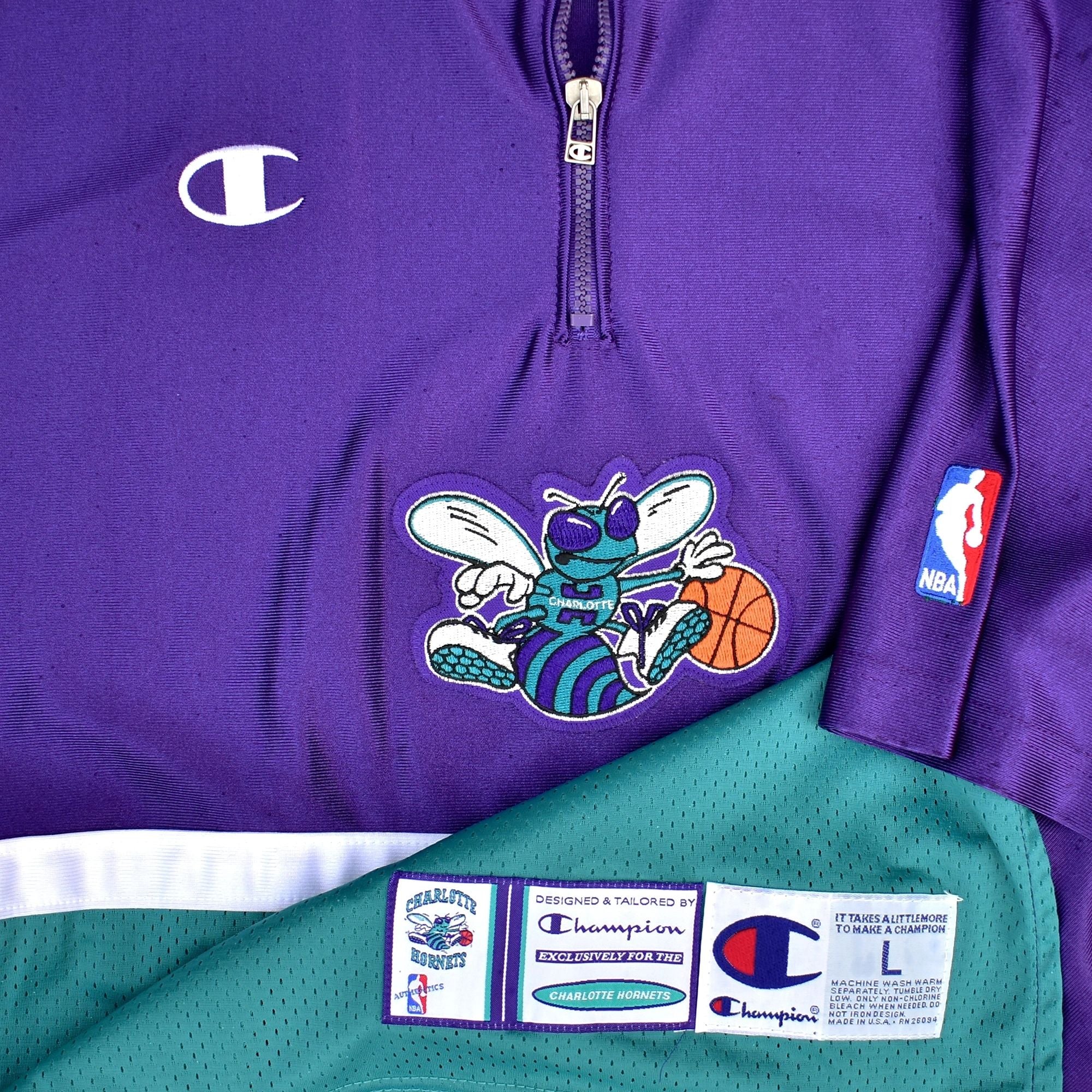 1999 Charlotte Hornets Champion NBA Authentic Team Issued Shooting Shirt Size 44