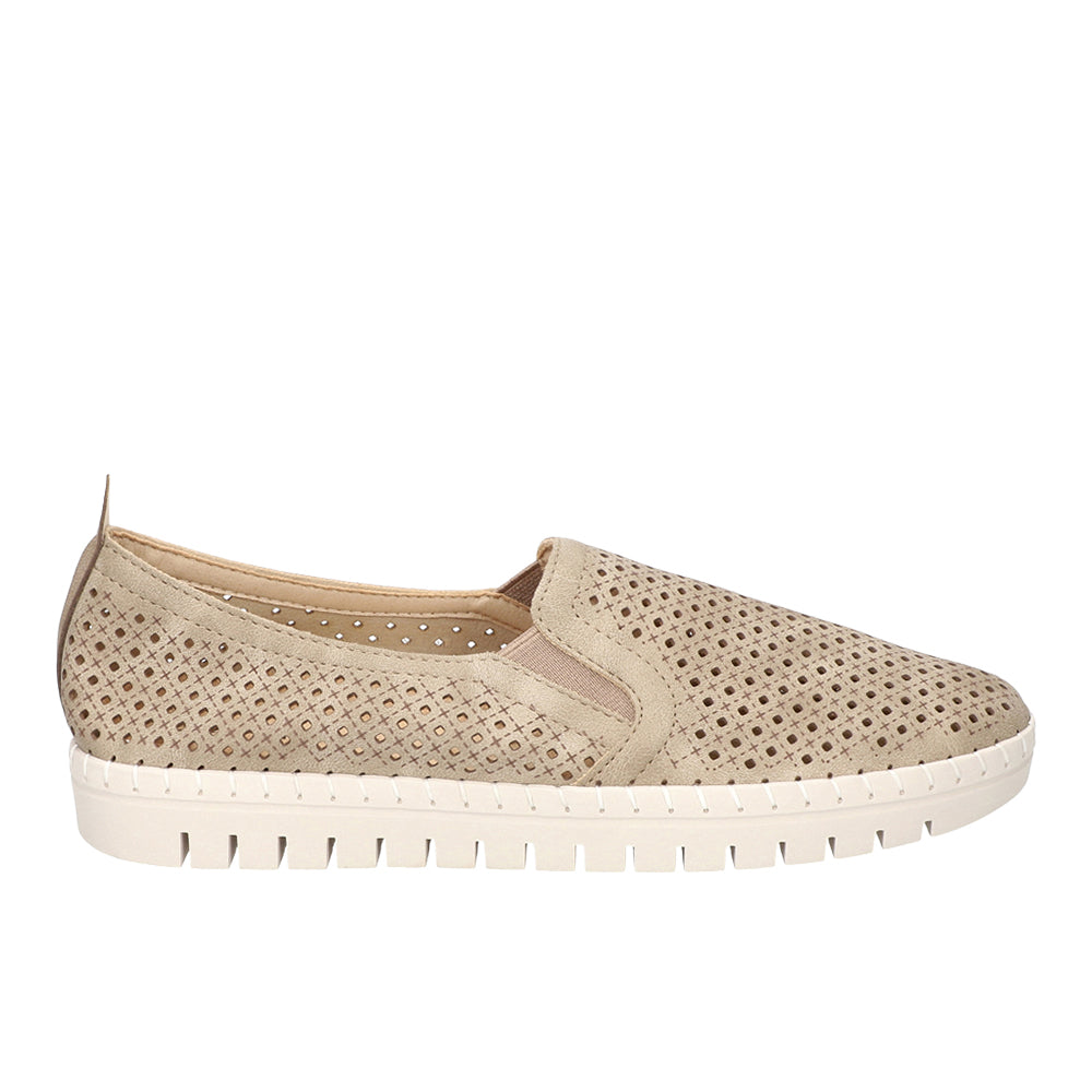 Fresh Perforated Slip On Flats