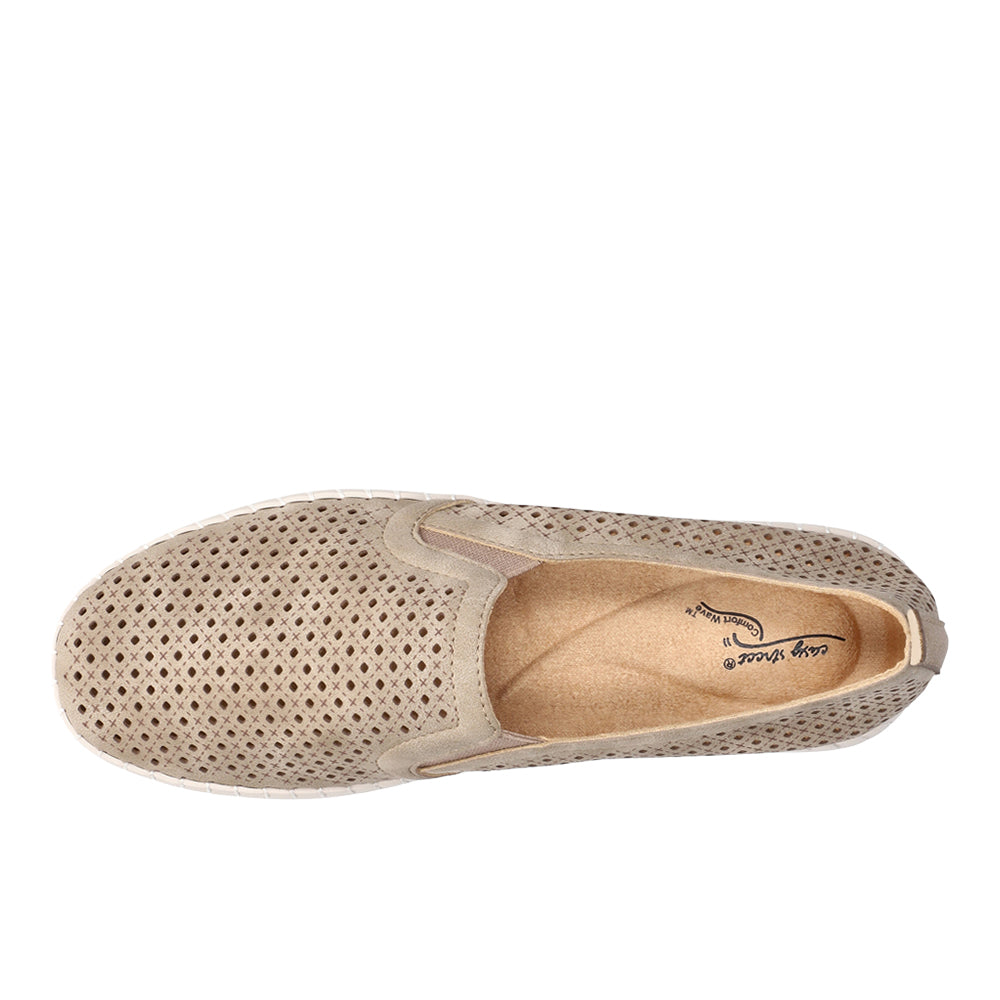Fresh Perforated Slip On Flats