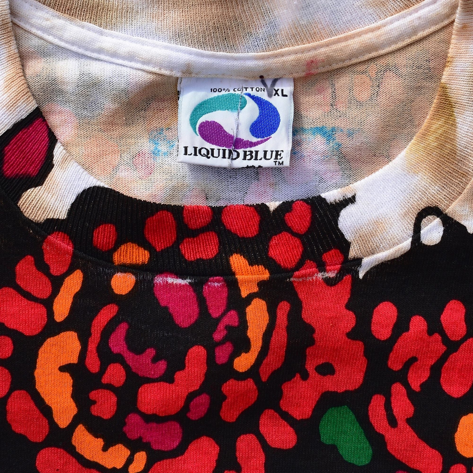 1992 Grateful Dead Brockum GDM Bertha Roses Tie Dye T-Shirt, Size XL
