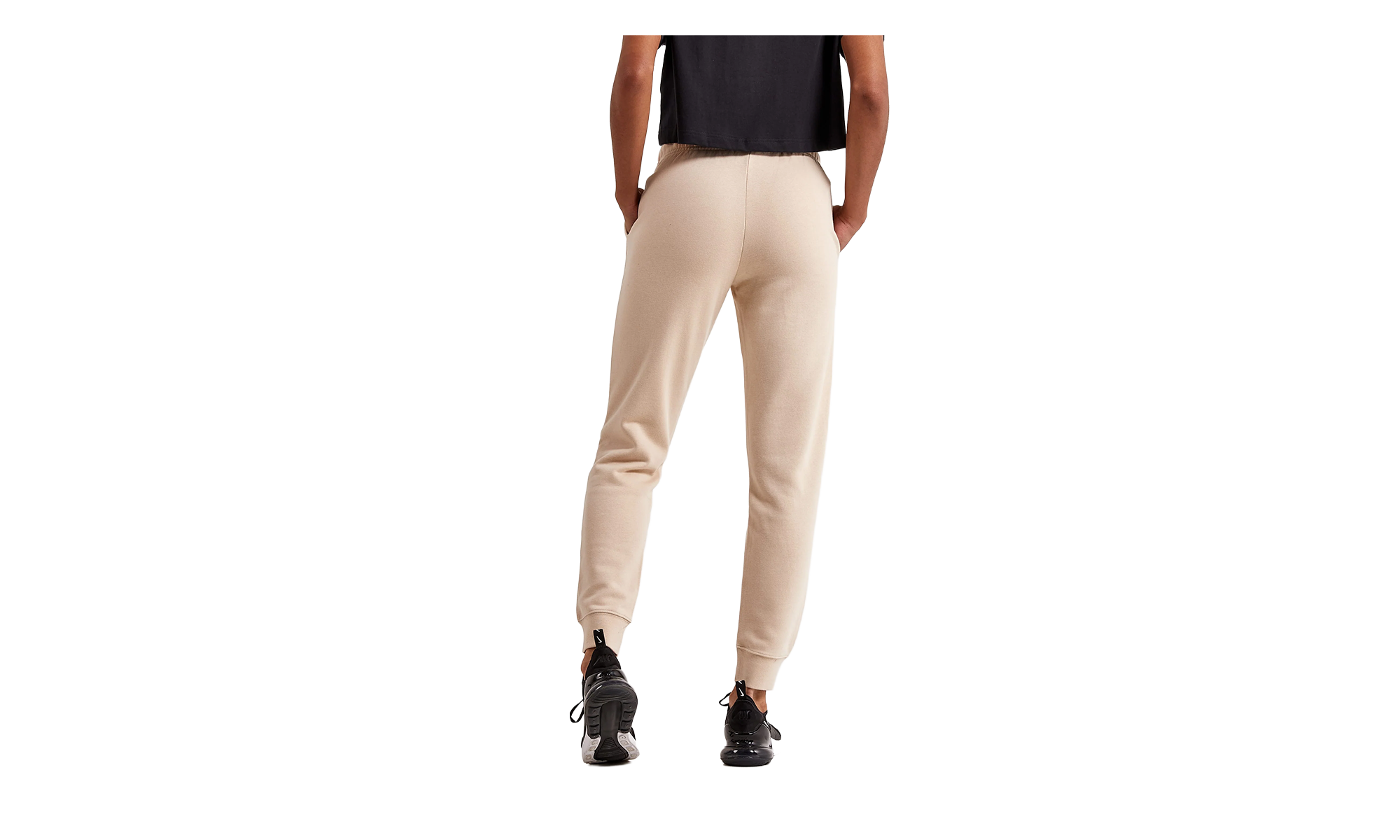 NSW Club Fleece Mid-Rise Joggers WMNS"Sand Drift/ White" DQ5191 126