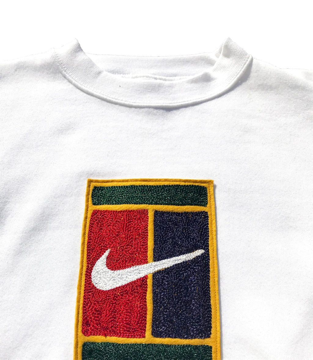 1/1 Nike Tennis Chain Stitch Crew Sweatshirt Size Medium