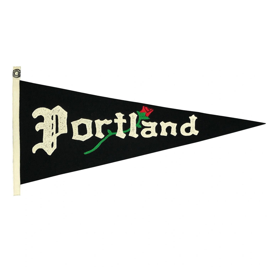 1/1 Portland "Rose" Custom Chain Stitched Wool Pennant