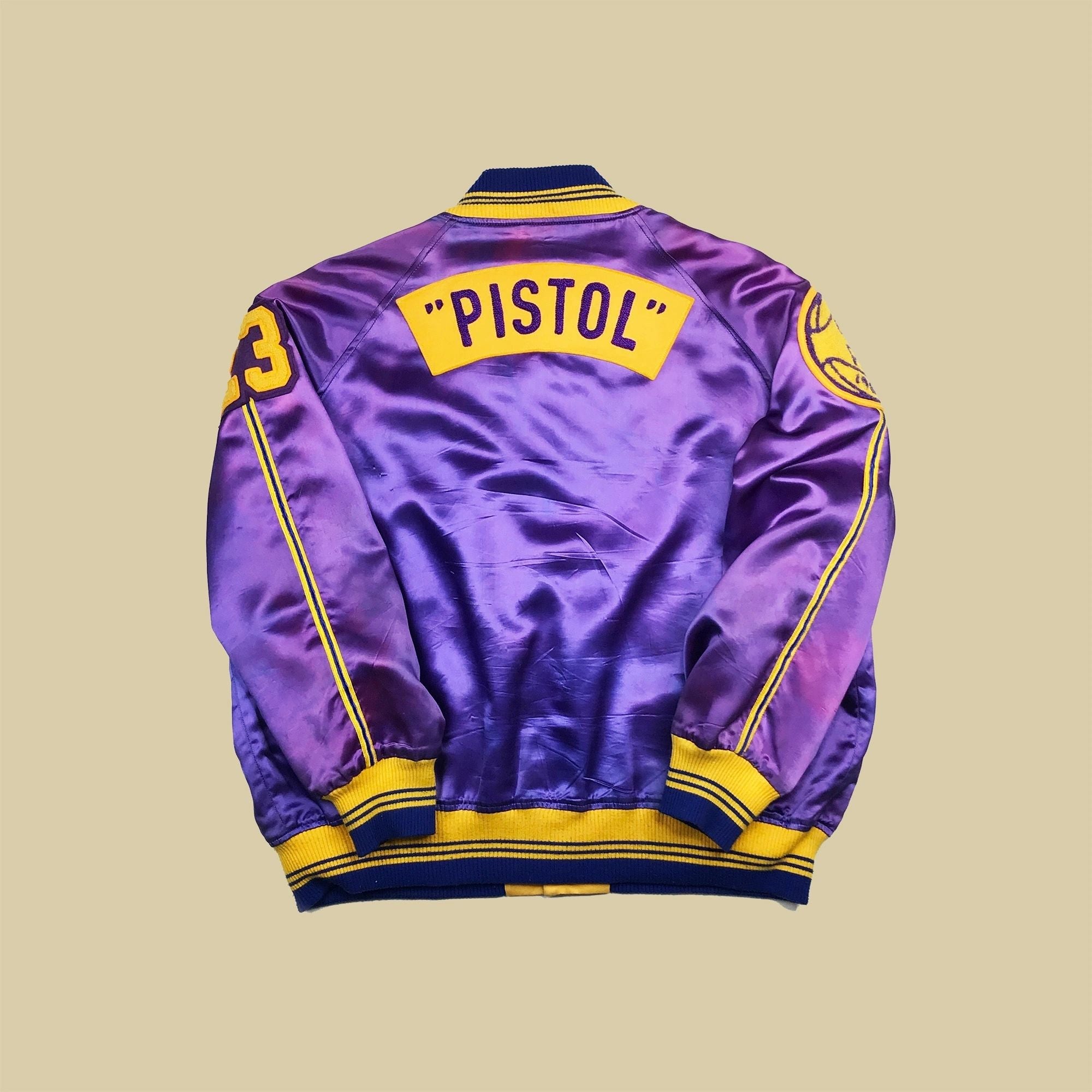 1/1 1967 Pistol Pete Maravich LSU Wildcats Satin Warm-Up Jacket