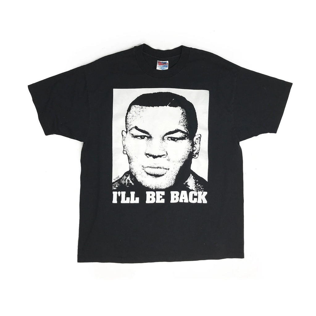 FREE MIKE TYSON "I'll Be Back" Double Sided Print 50/50 Boxing T-Shirt