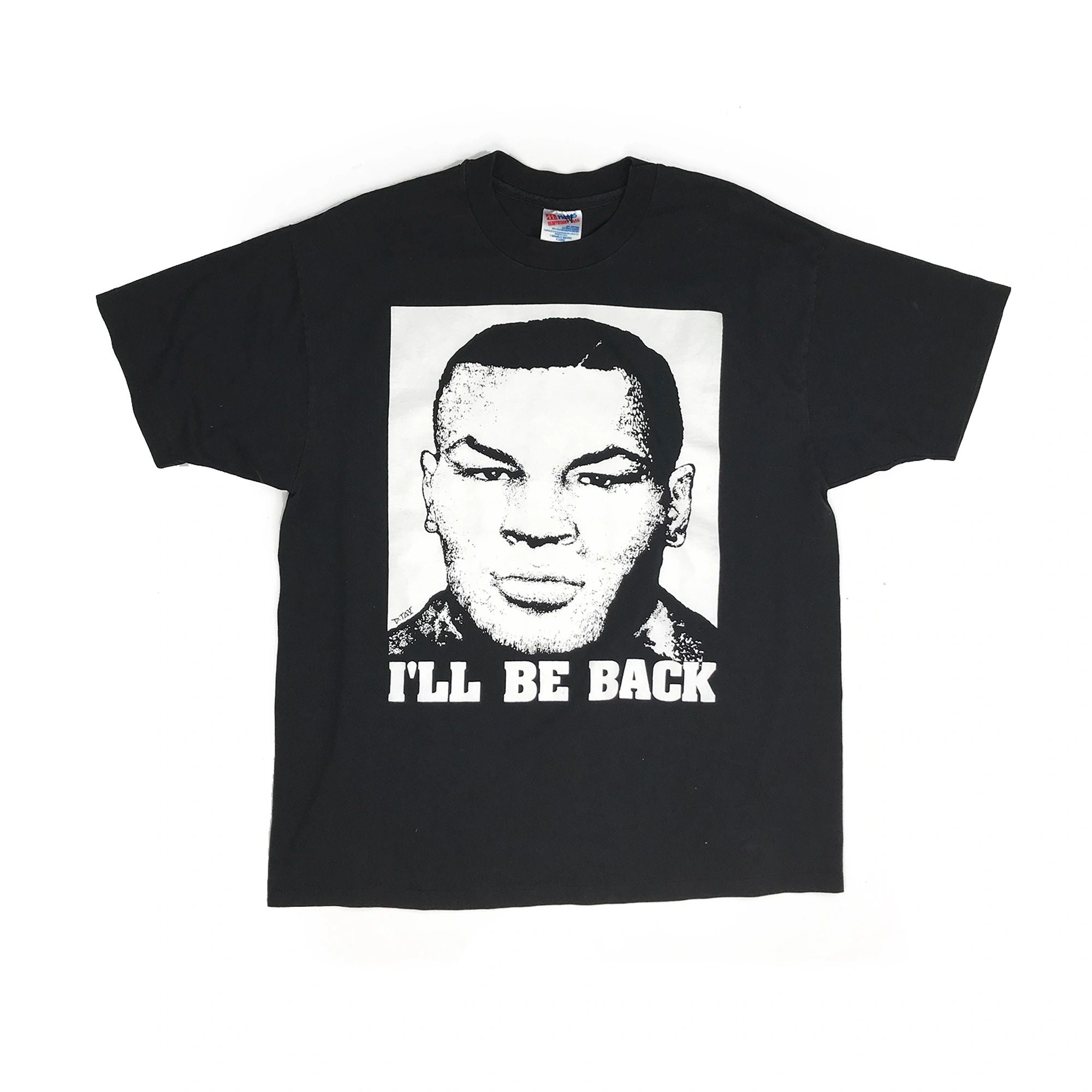 FREE MIKE TYSON "I'll Be Back" Double Sided Print 50/50 Boxing T-Shirt