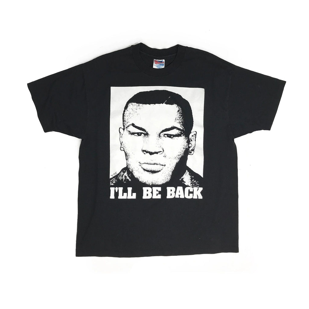 FREE MIKE TYSON "I'll Be Back" Double Sided Print 50/50 Boxing T-Shirt