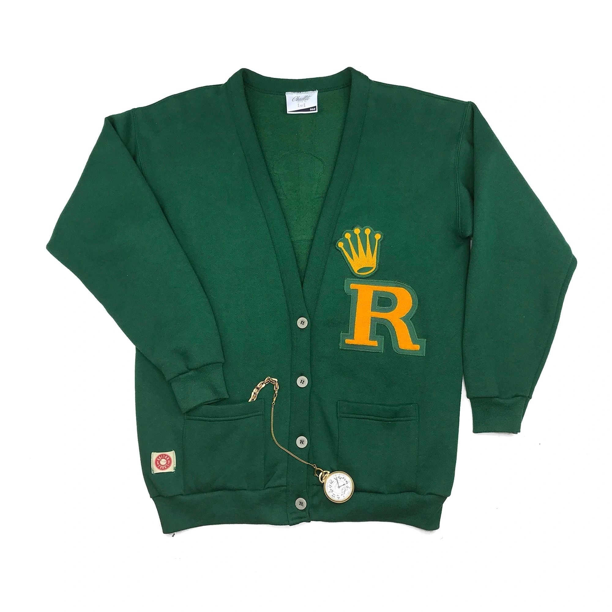 1/1 Rolex Custom Letterman Heavyweight 90's Cardigan Sweater