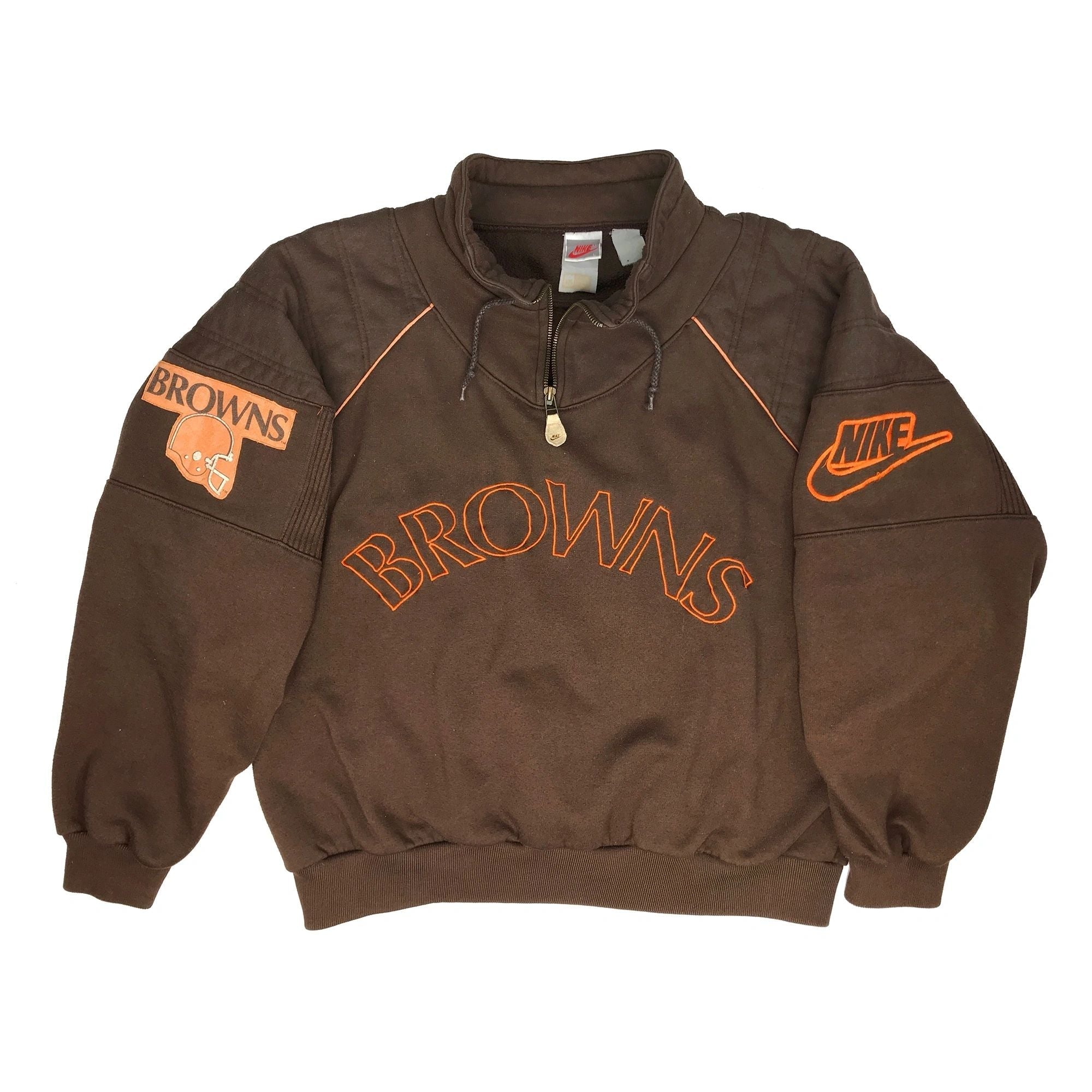 Cleveland Browns Nike Gray Tag Pullover Crew Sweatshirt
