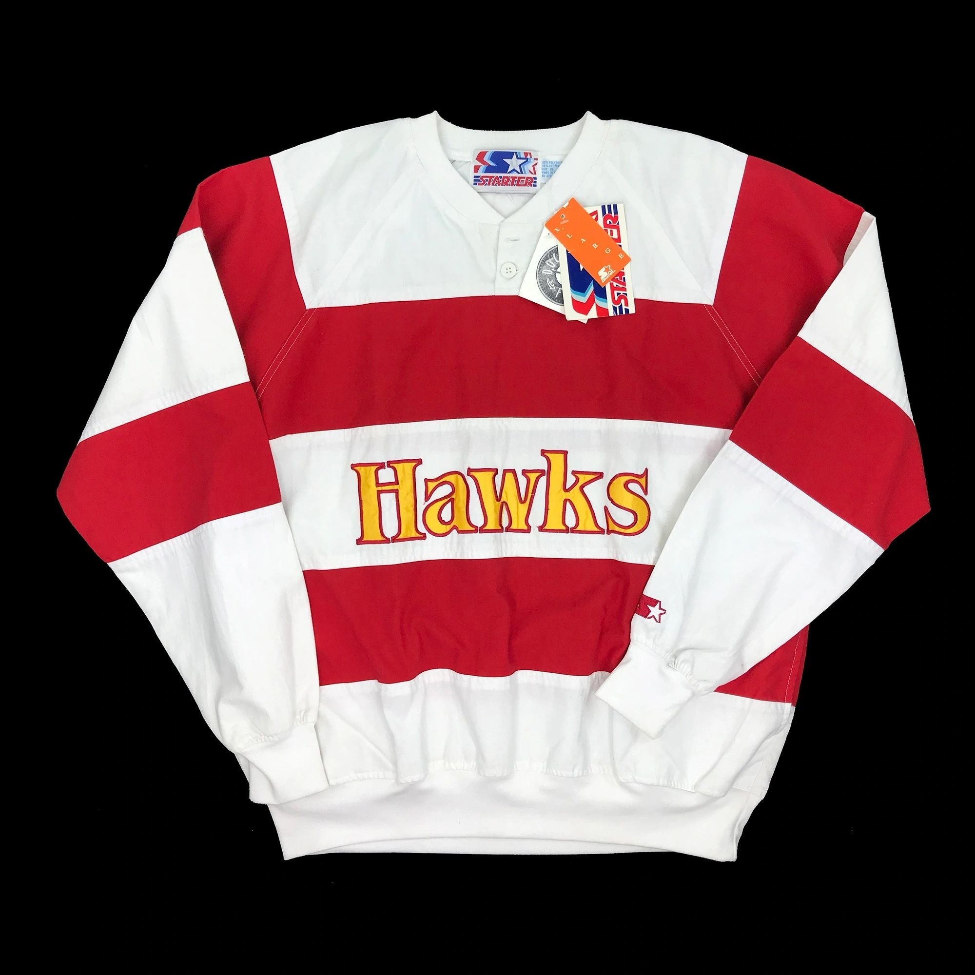 Atlanta Hawks Starter Pullover 90s Shirt NEW