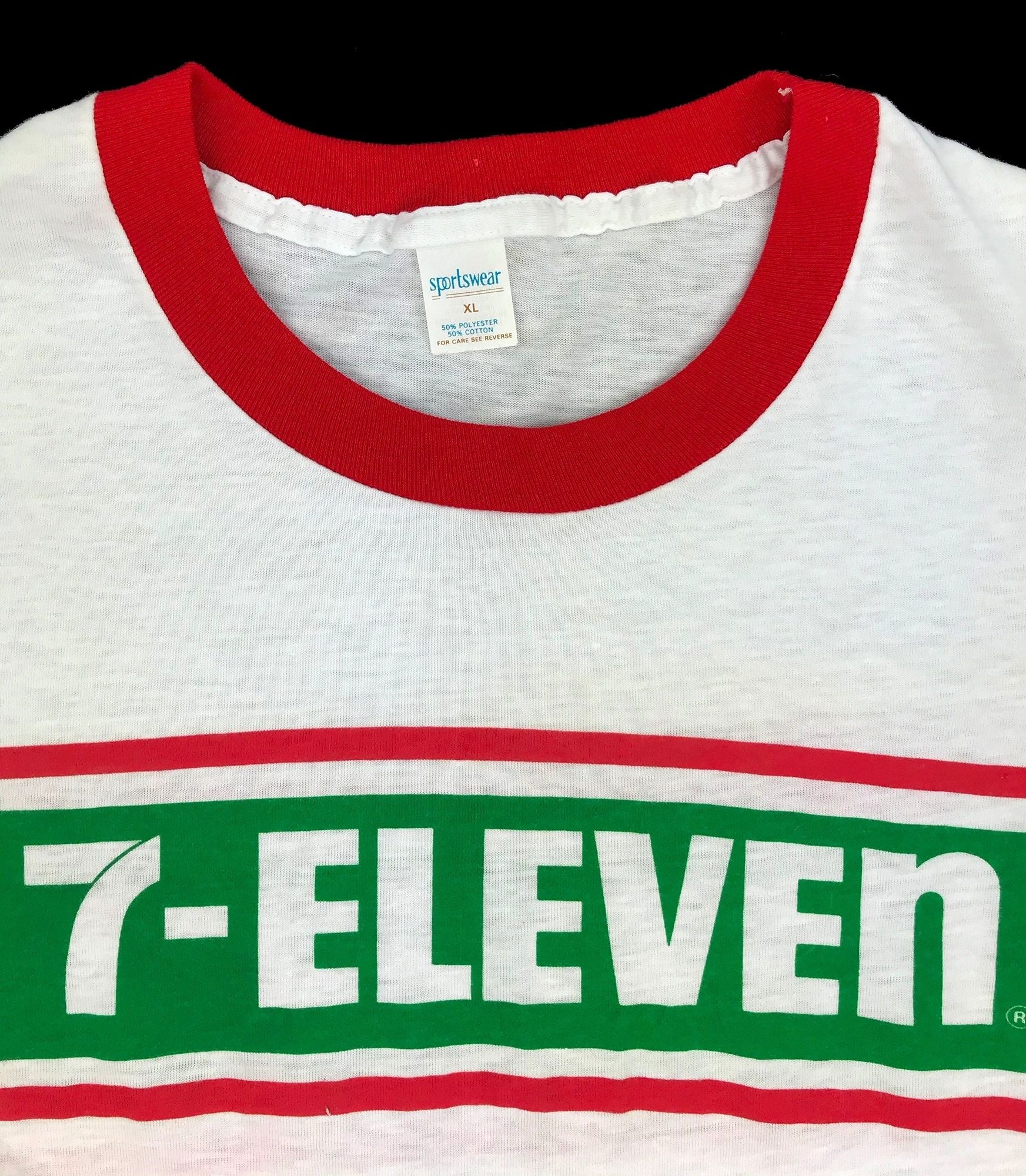 7 Eleven Color Block Original 80's T-shirt NEW XL
