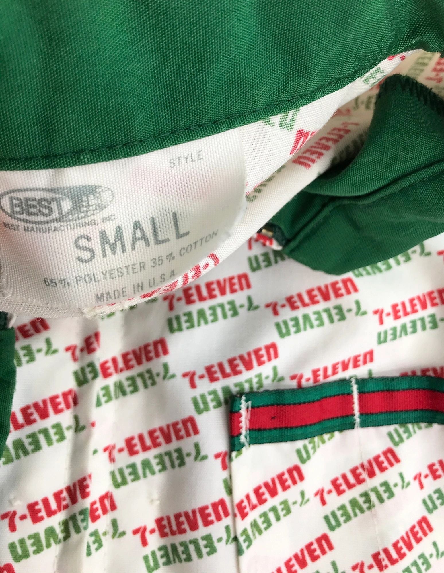 7 Eleven Full Zip 80's Employee Uniform AOP Gucci Stripe Shirt