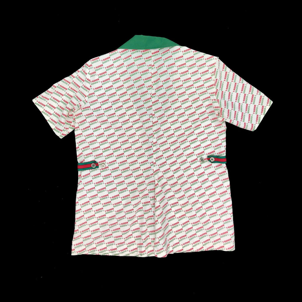 7 Eleven Full Zip 80's Employee Uniform AOP Gucci Stripe Shirt