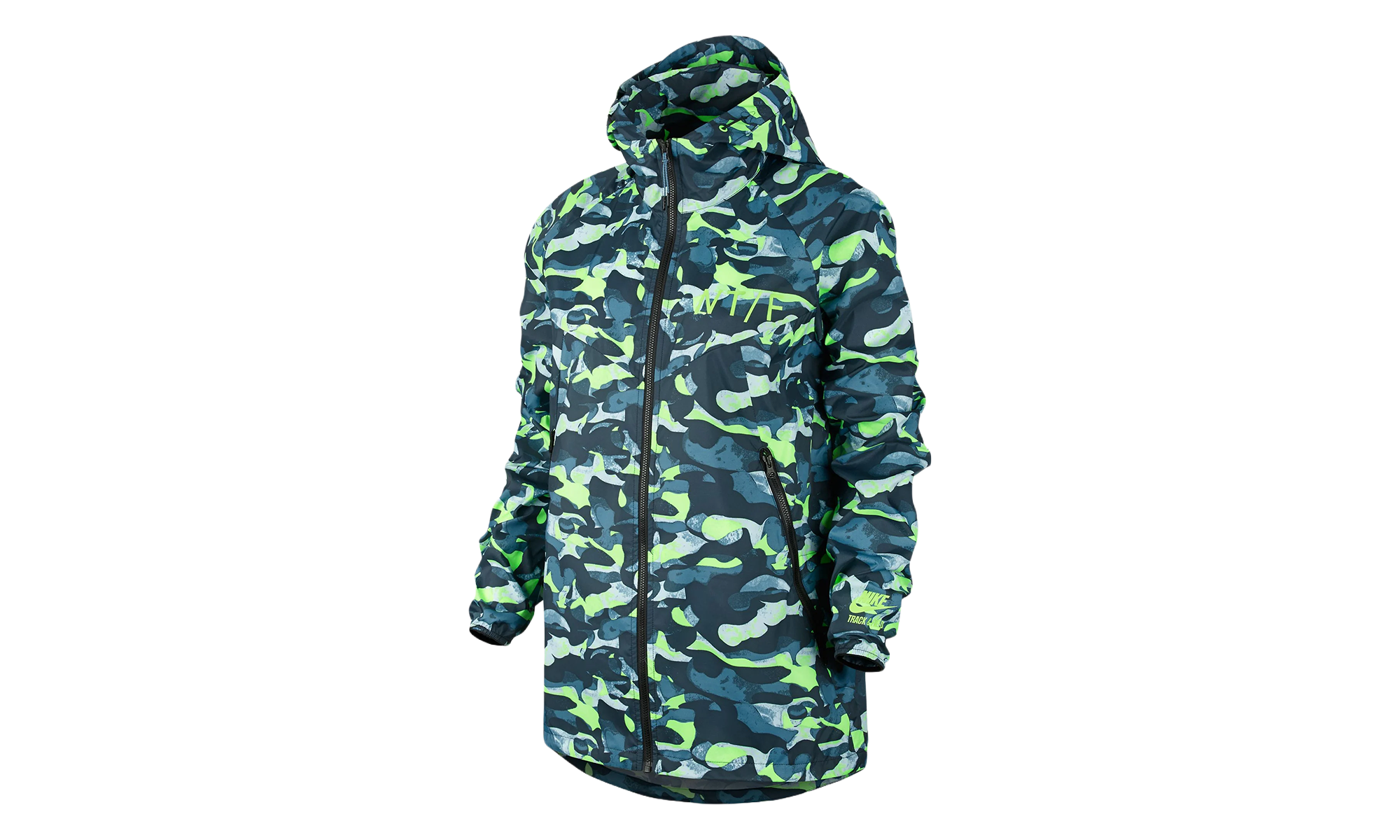 Tech Fleece Camo Windrunner Jacket WMNS"Stratus Blue/ Ghost Green" 687611 482
