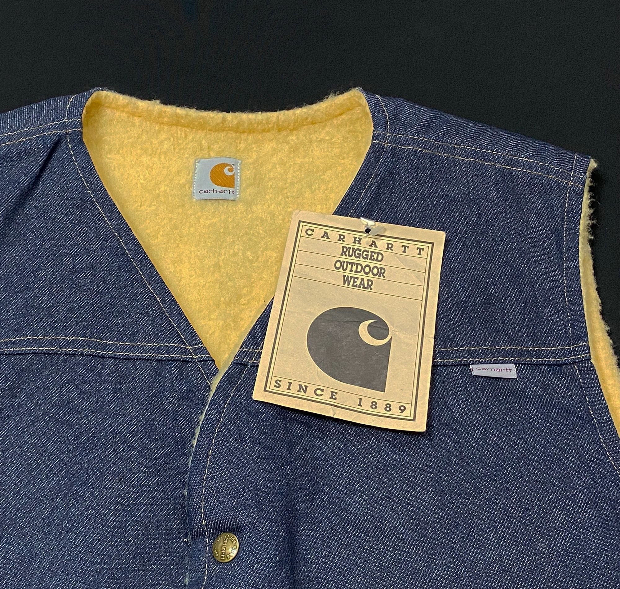 Carhartt 100 Year Anniversary Denim Vest NEW 1989