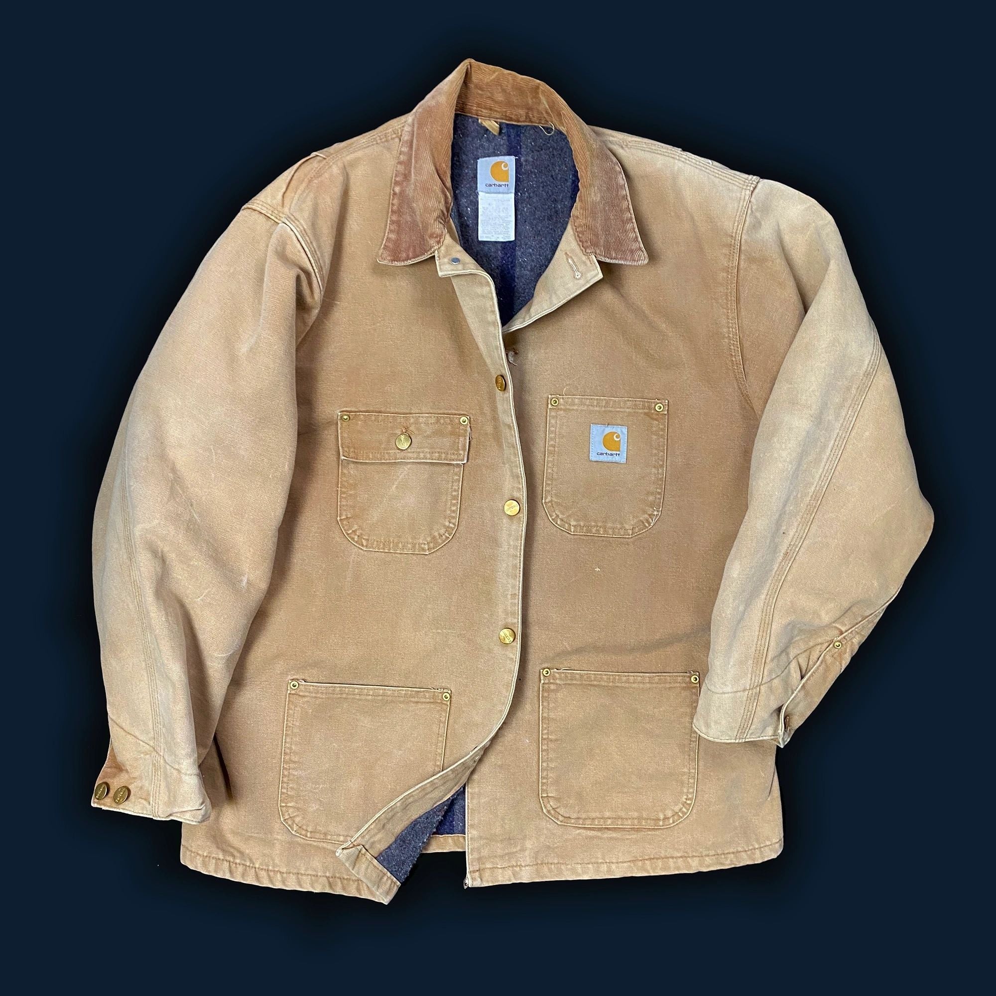 Carhartt faded Chore Barn Coat Jacket Size 46