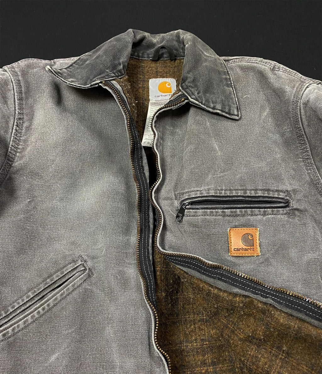 Carhartt Gravel Gray Faded Detroit Work Jacket Size Small