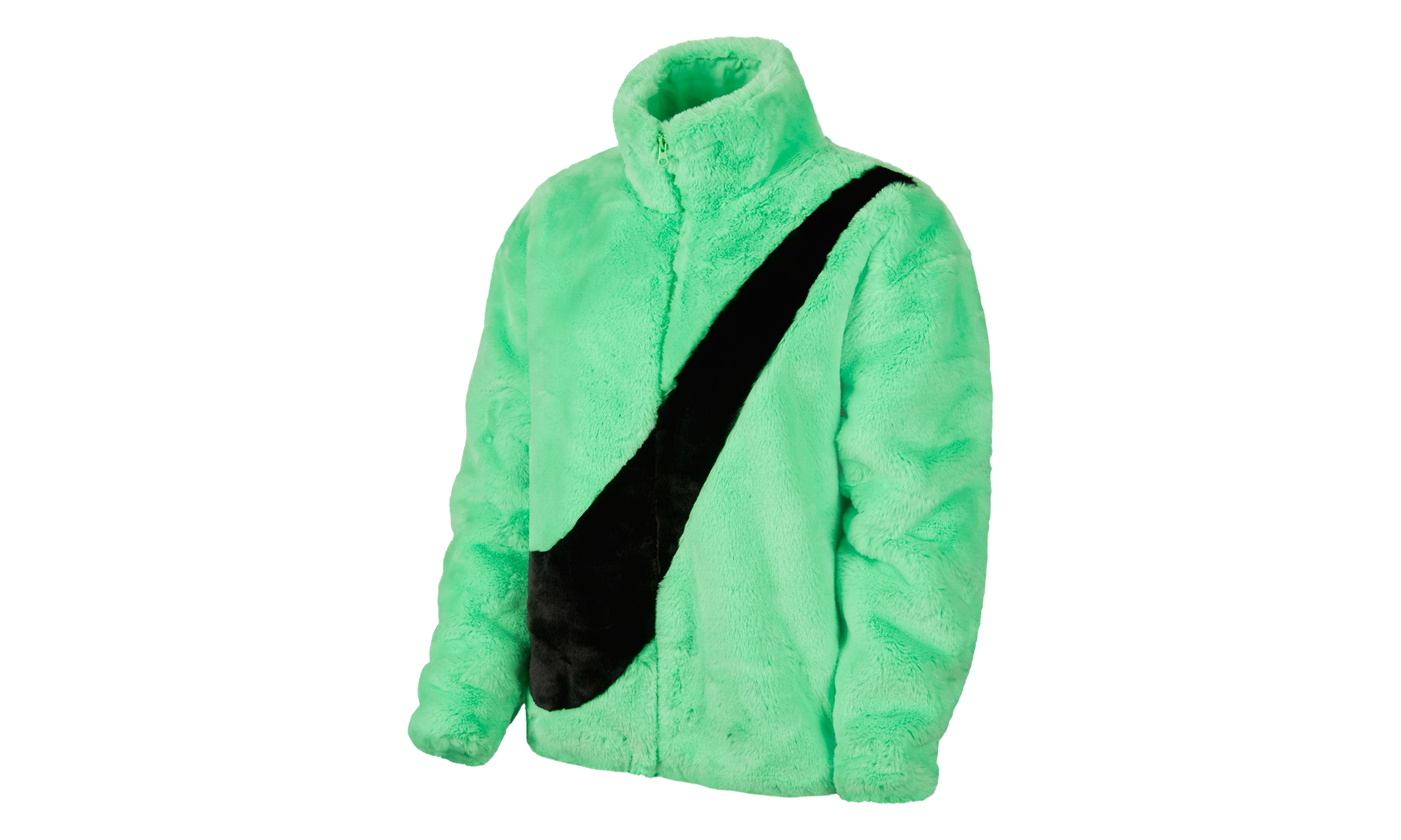 Sportswear Faux Fur Jacket WMNS"Green/ Black" CU6558 328
