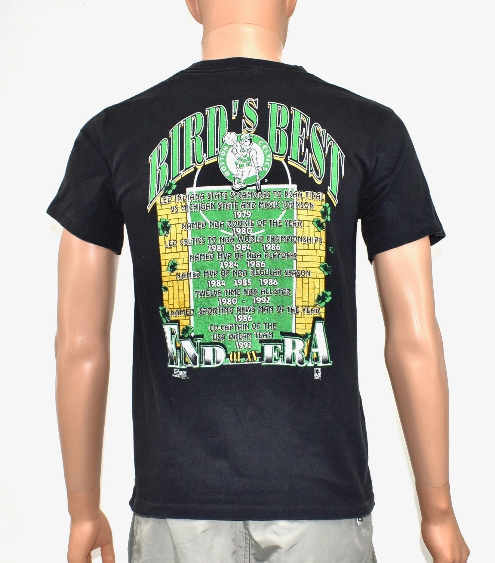 Boston Celtics Larry Bird 1992 Salem Double Sided T-Shirt