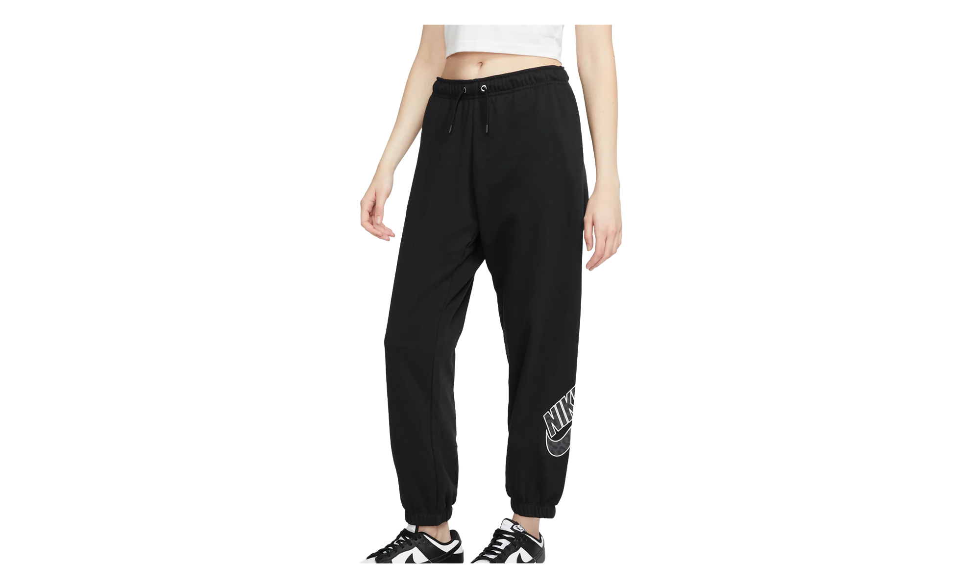 Dri-fit Swoosh Run 7/8-length Mid-rise Leggings WMNS"Black/ White" DM6307 010