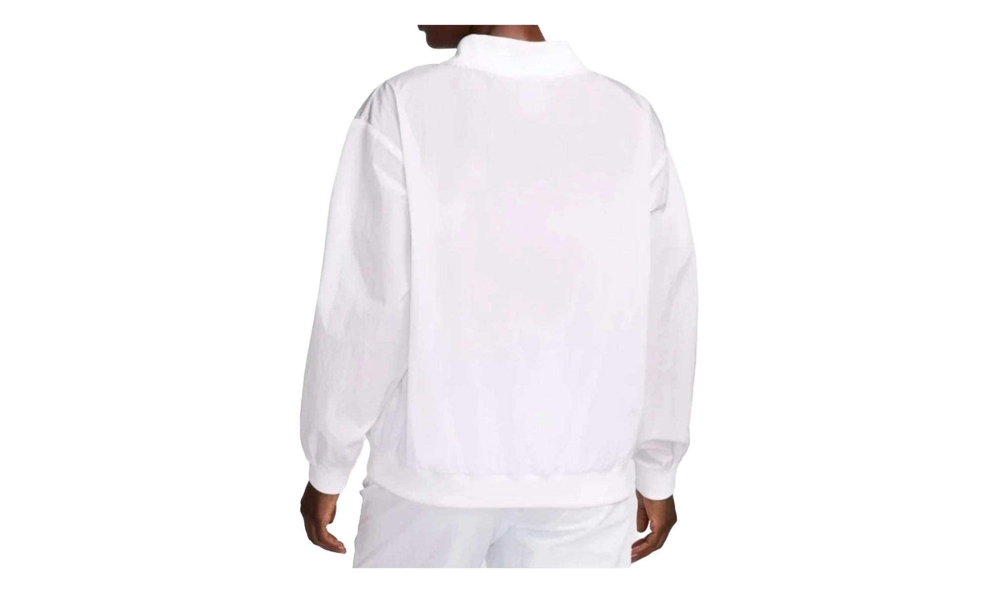 Sportswear Essential Loose UV Woven Long-Sleeve V-Neck WMNS"White" FV7649 100