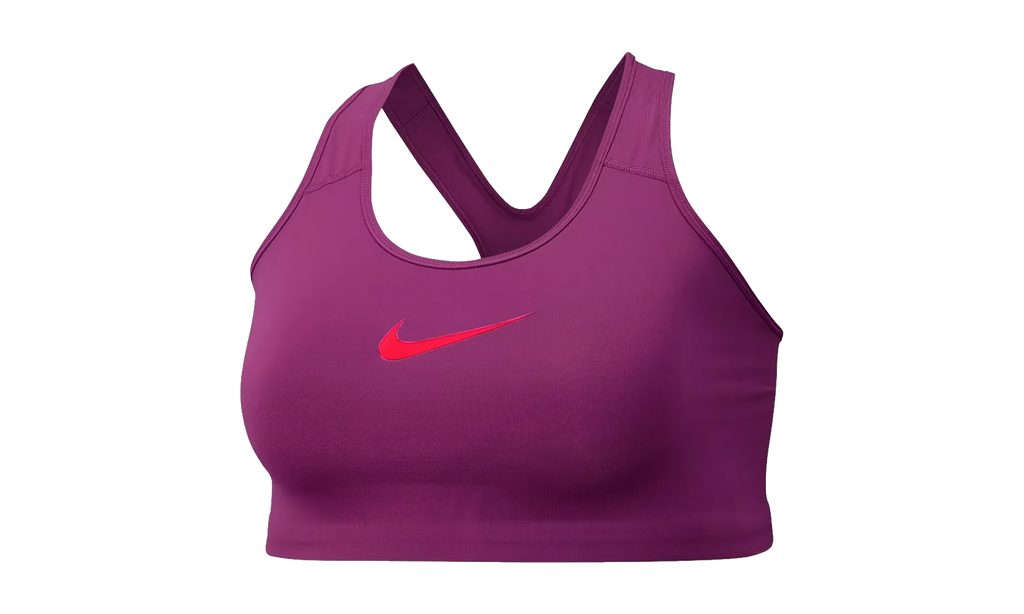 Swoosh Medium‑Support Non‑Padded Sports Bra WMNS"White Black (Plus Size)" BQ0973 564