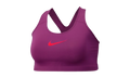Swoosh Medium‑Support Non‑Padded Sports Bra WMNS"White Black (Plus Size)" BQ0973 564