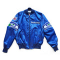 1/1 Seattle Seahawks Oversized Logos Chainstitched Satin Coaches Jacket NEW