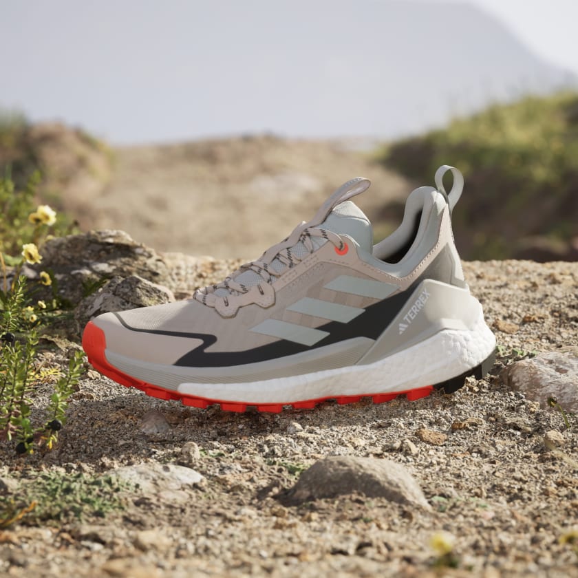 Women Terrex Free Hiker 2.0 Low Gore-Tex Hiking Shoe in Wonder Beige Grey