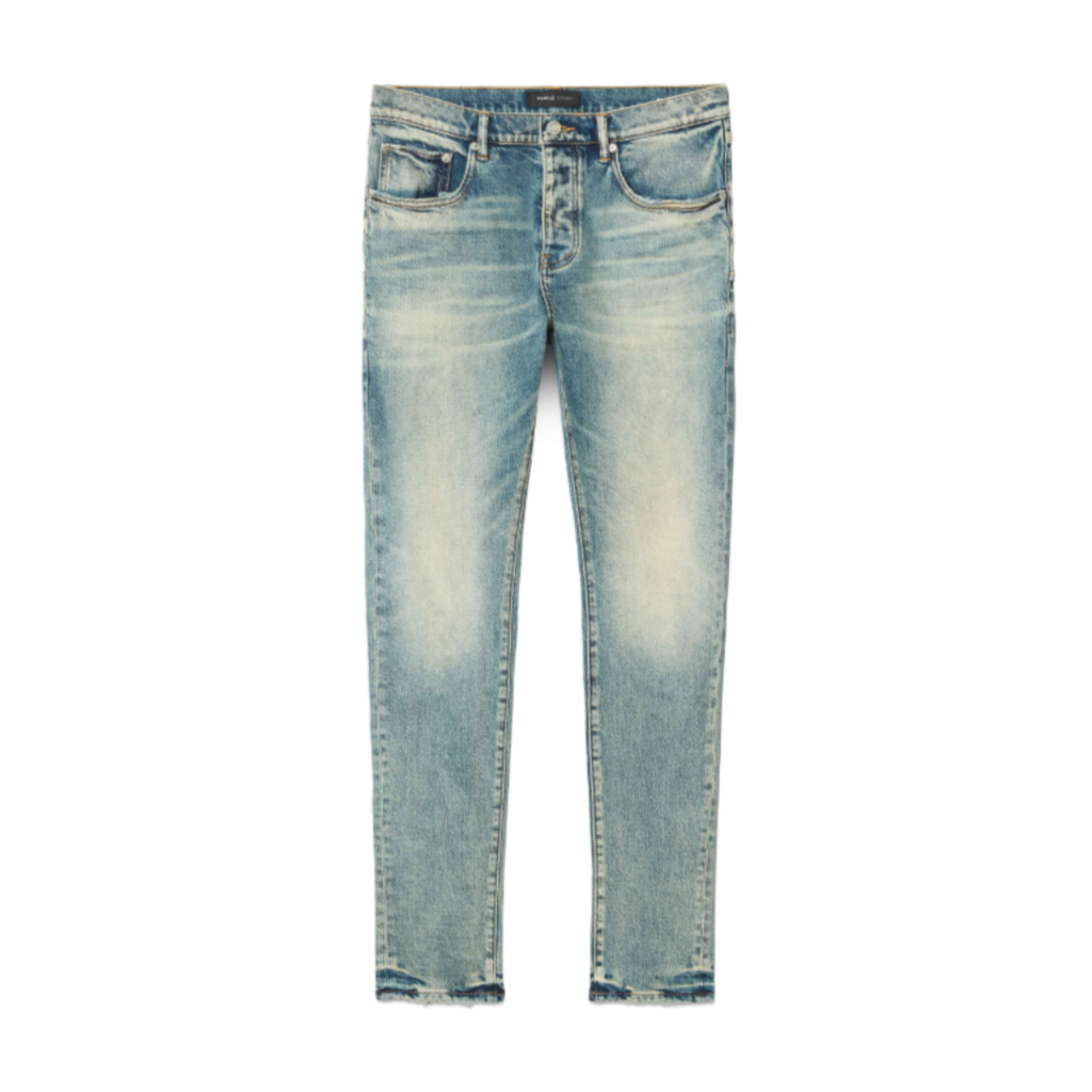 Purple Skinny Electric Tint Denim -  Washed Light Blue