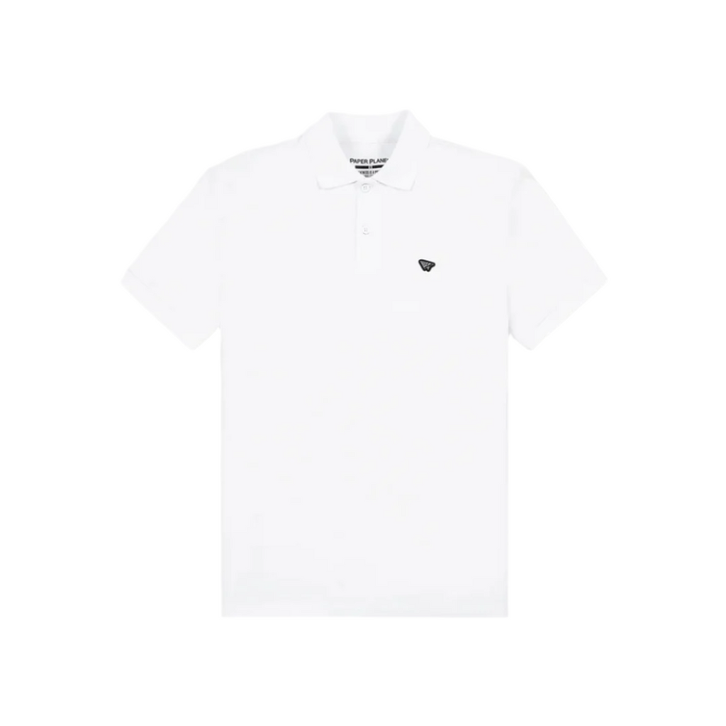 Paper Planes Solid Polo Shirt - White