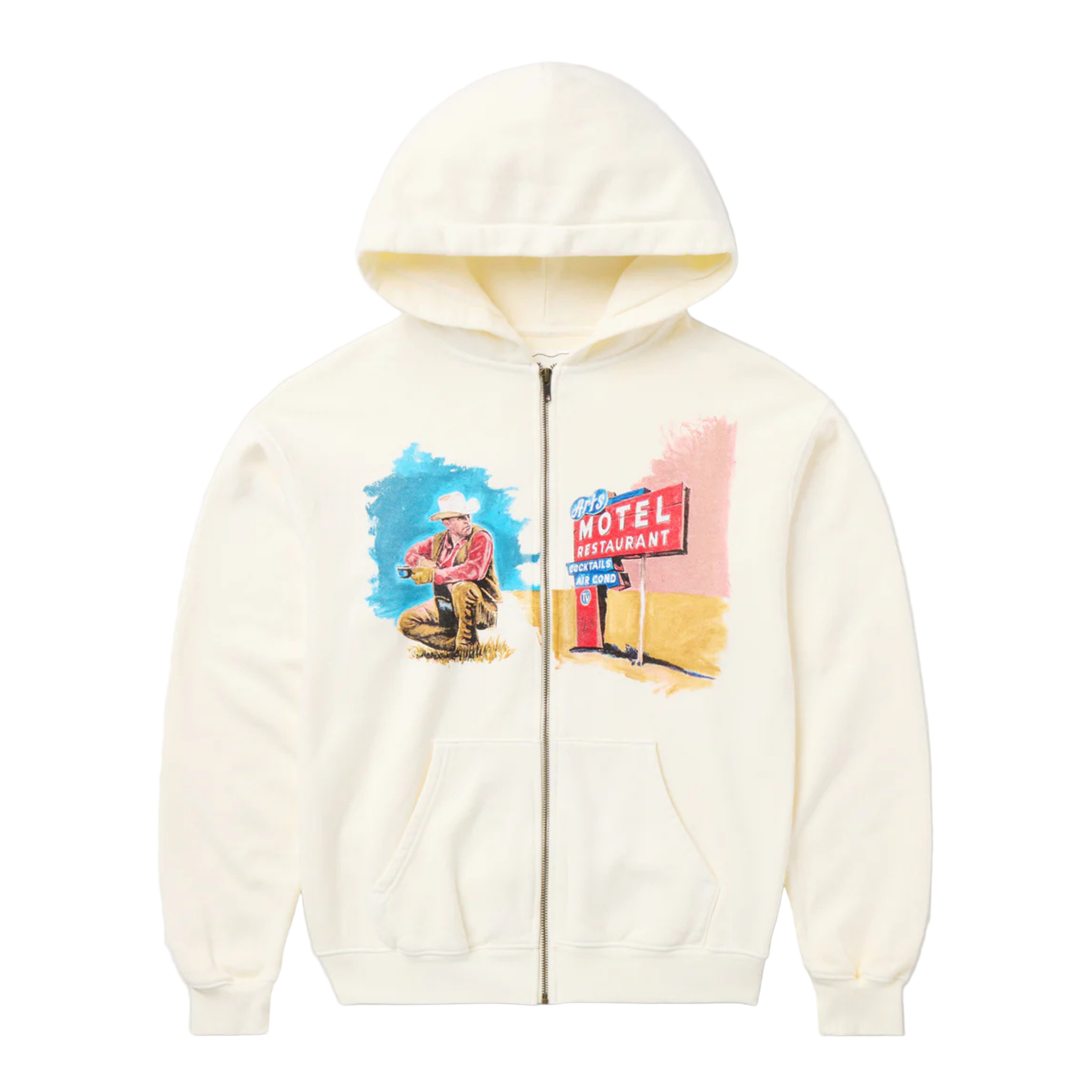 One Of These Days "Mornings First Remark" Zip-Up Hoodie - Bone