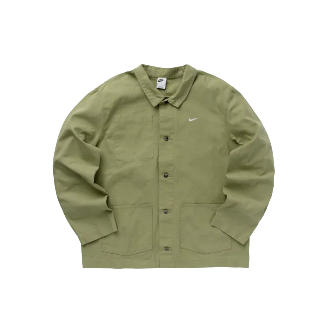 Life Unlined Chore Coat - Oil Green/White