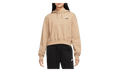 Sportswear Club Fleece Oversized Cropped Pullover Hoodie WMNS"Brown" FB8258 200