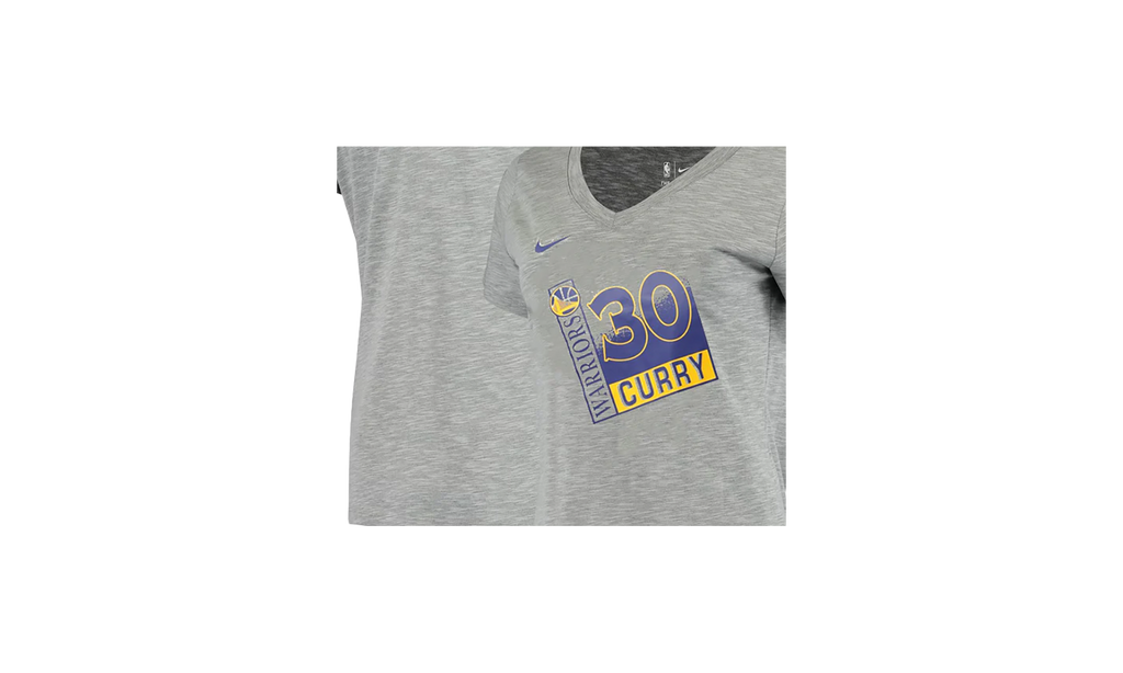NBA GSW ESteph Curry V Neck T-Shirt WMNS"Gray" AQ5978 064