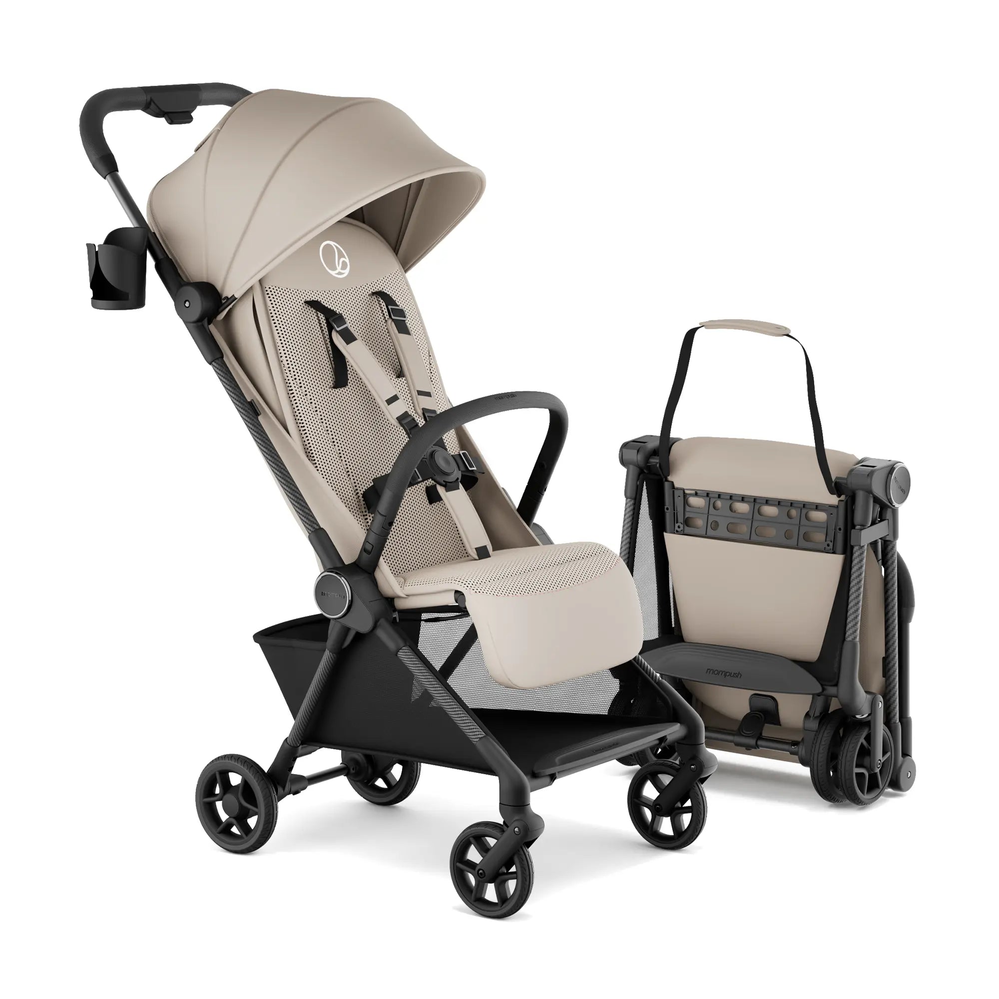 11.5 lbs - Ultralight Carbon Fiber Baby Stroller - One-Click Folding