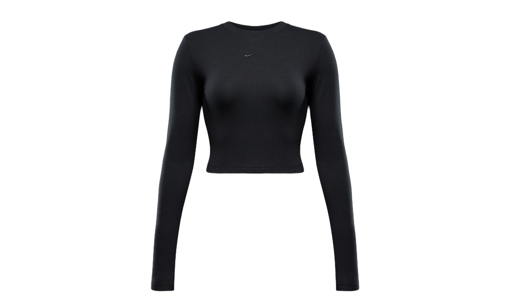 Sportswear Chill Knit Slim LS Cropped Top WMNS"Black" HF5322 010