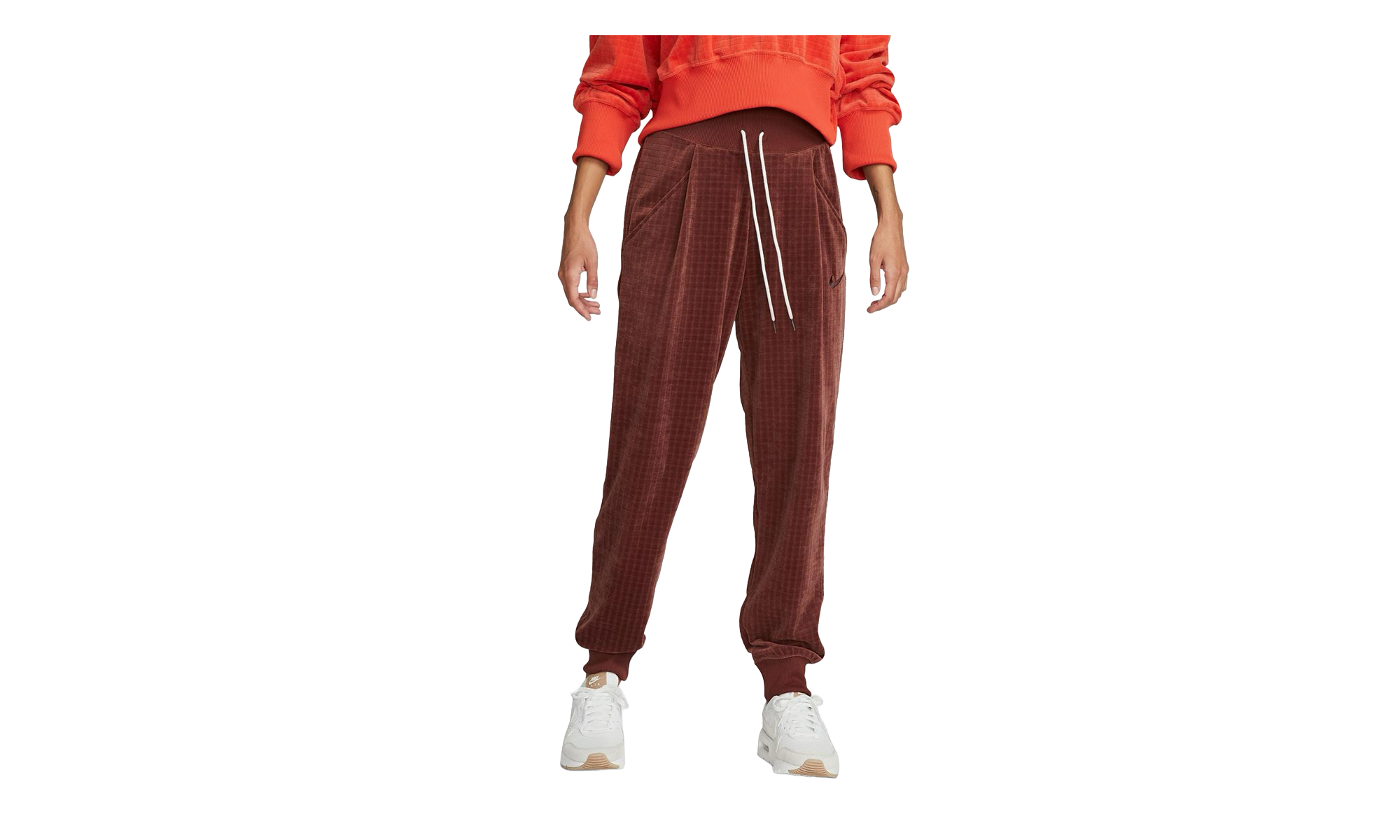 Velour High Waisted Joggers WMNS"Maroon" DV7820 231