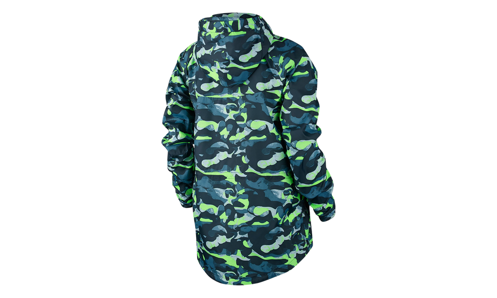 Tech Fleece Camo Windrunner Jacket WMNS"Stratus Blue/ Ghost Green" 687611 482