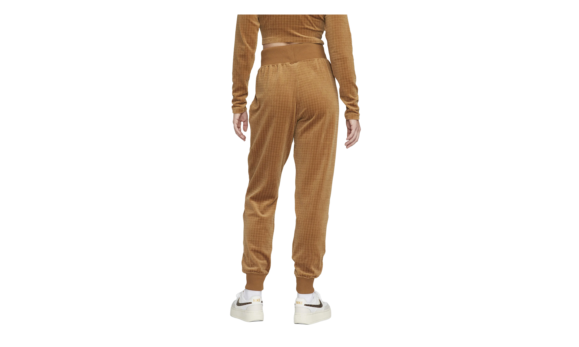 Sportswear High-waisted Velour Joggers WMNS"Ale Brown/ Ironstone" DV7820 270